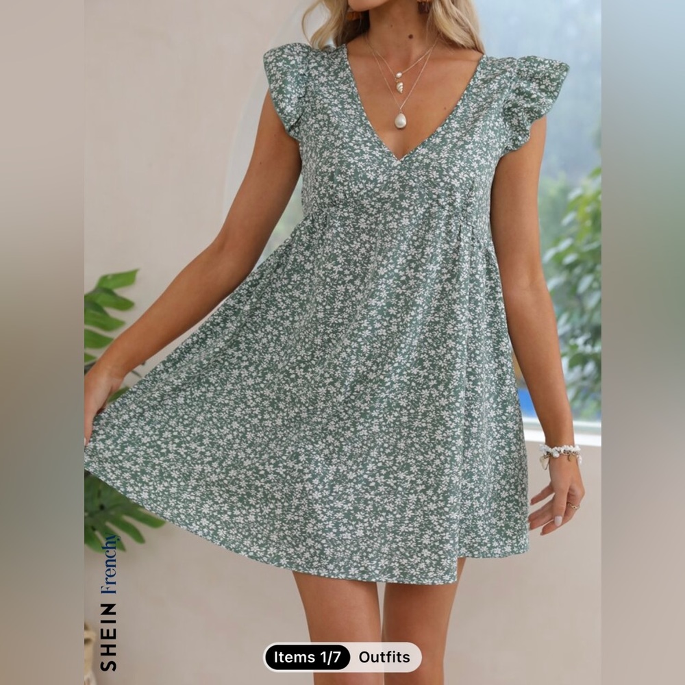 Flowy Green Shein Dress